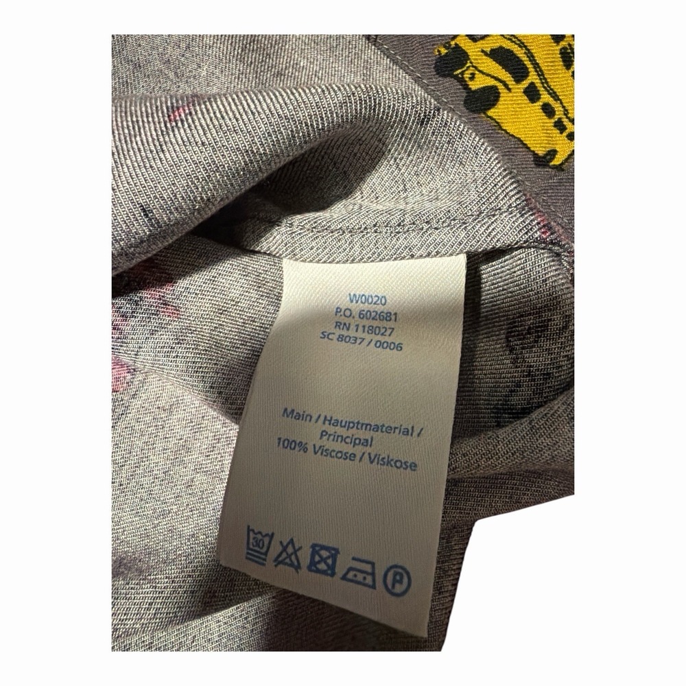 Boden London Scene Print Gray Ones Length Gray Dress Size 8 Viscose Whimsical - Picture 5 of 8